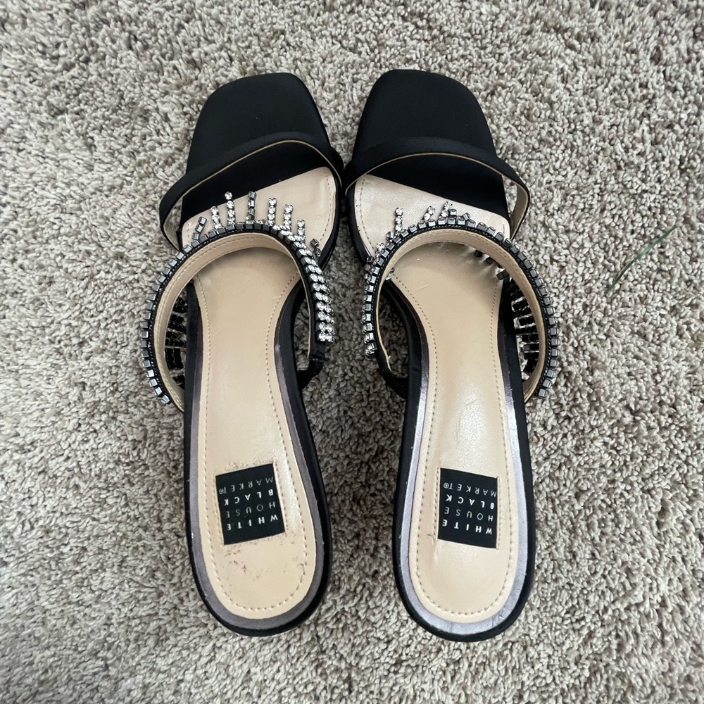 WHBM Fringe Rhinestone Heels - Picture 11 of 13